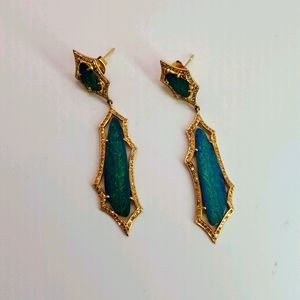 Opal Fire & Diamond Pave Earrings